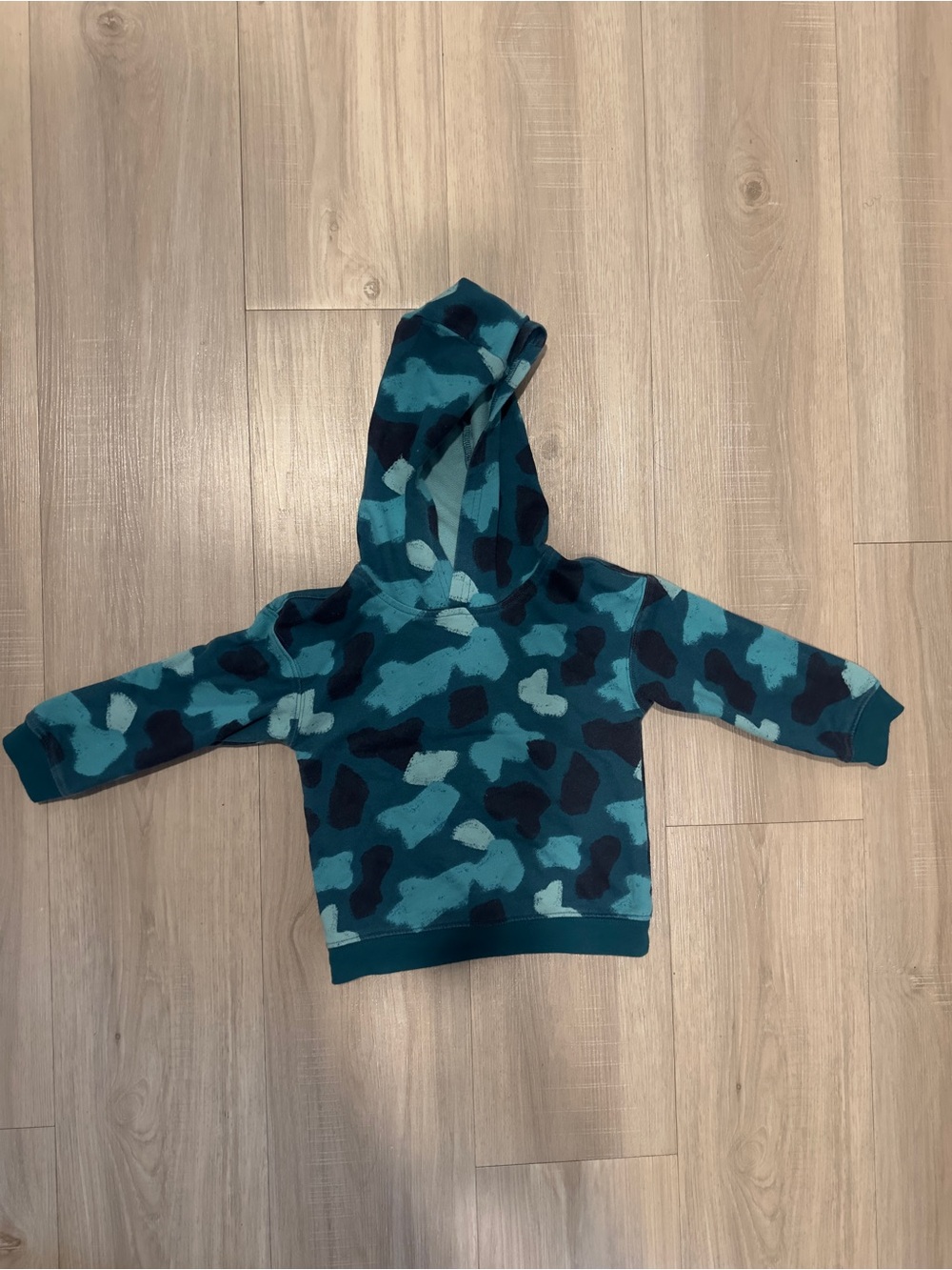 Kids Teal Camo Hoodie Sweatshirt